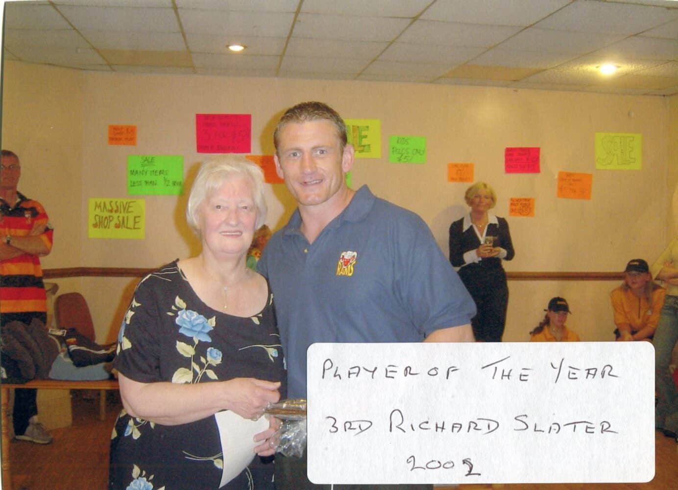 Elsie Fryer Collection - Richard Slater Player Of The Year  2007 (3nd)